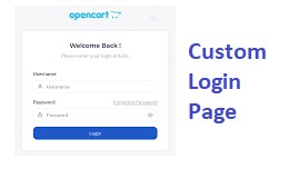 Admin Login Page OpenCart 3x