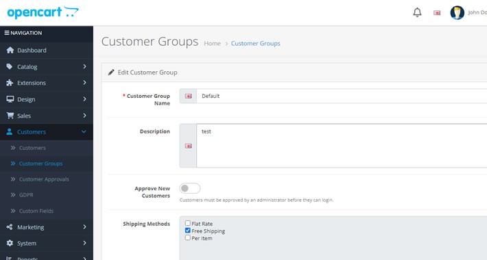 Different Shipping For Different Customer Groups Vqmod
