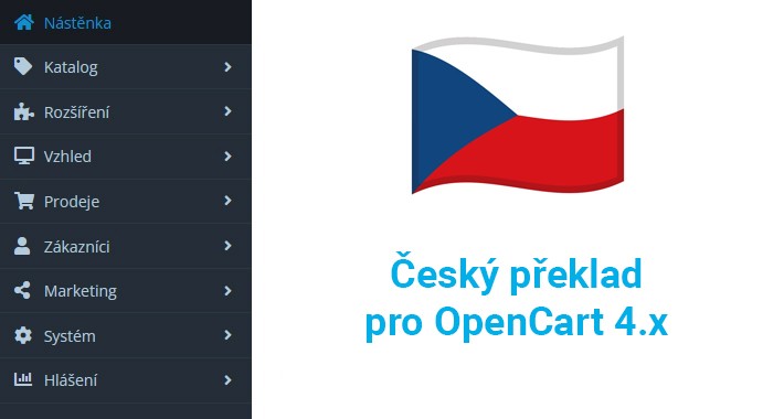 Cestina pro OpenCart 4.x | Czech Language for OpenCart 4.x
