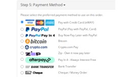 Payment Logos with Custom Descriptions