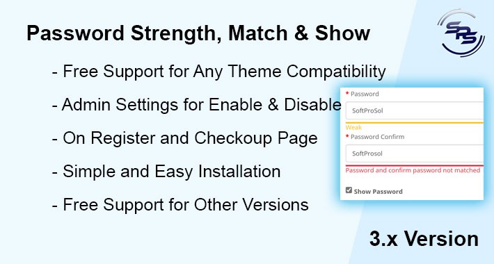 Password Strength, Password Match & Show Password