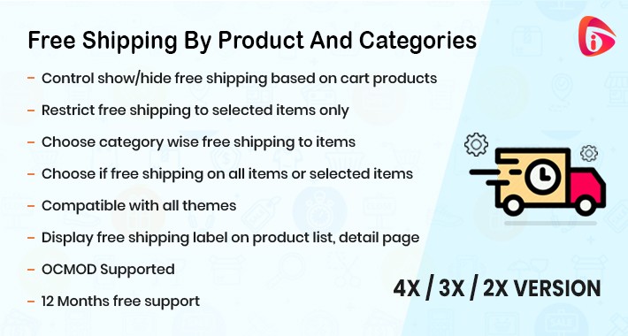 Free Shipping By Product & Categories (2x, 3x, 4x)