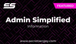 Admin Simplified Information (4.x)