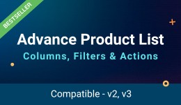 Advance Product List - Columns & Filters