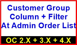 Customer Group Column + Filter At Admin Order List