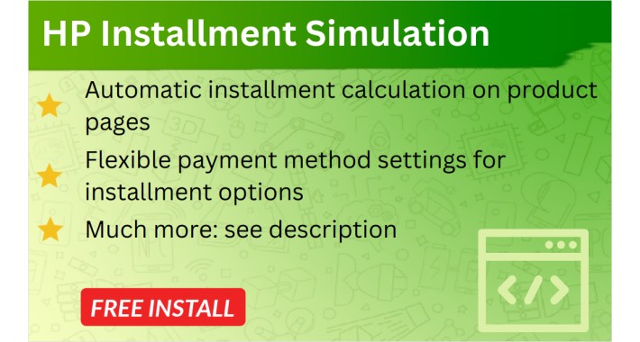 Installment Simulation Opencart