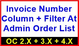 Invoice Number Column + Filter At Admin Order List