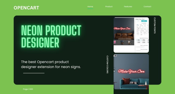 Opencart Neon Product Designer