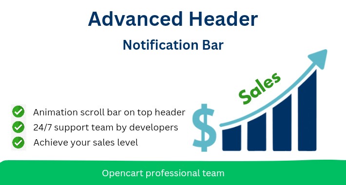 Advanced Header Notification Bar for Opencart