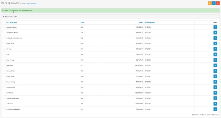Currency Auto Updater - Otomatik Para Birimi Güncelleme Currency Auto Updater - Otomatik Para Birimi Güncelleme
