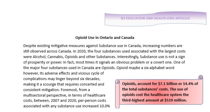 Opioid Use in Canada