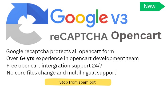 OpenCart - Google ReCaptcha V3 For Opencart ( Anti Spam For Forms )