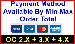 Payment Method Available By Min-Max Order Total