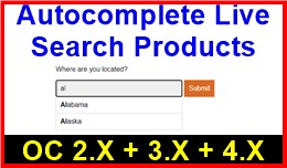 Autocomplete Live Search Products