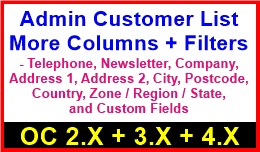 Admin Customer List More Columns + Filters