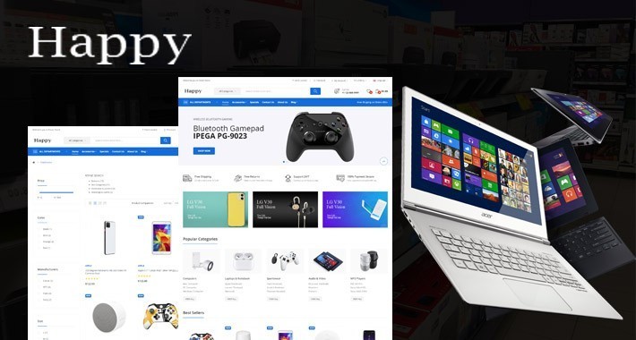 Eletronic Mega Multi Store Opencart Theme
