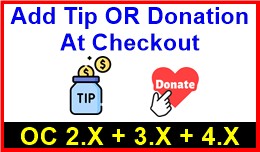 Add Tip OR Donation At Checkout