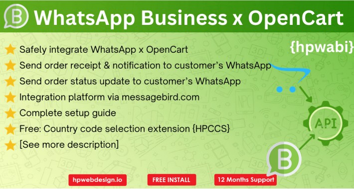 OpenCart - Whatsapp Business API Integration [Advanced]