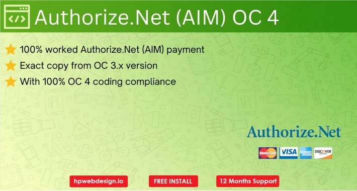 Authorize.Net (AIM) for OpenCart 4