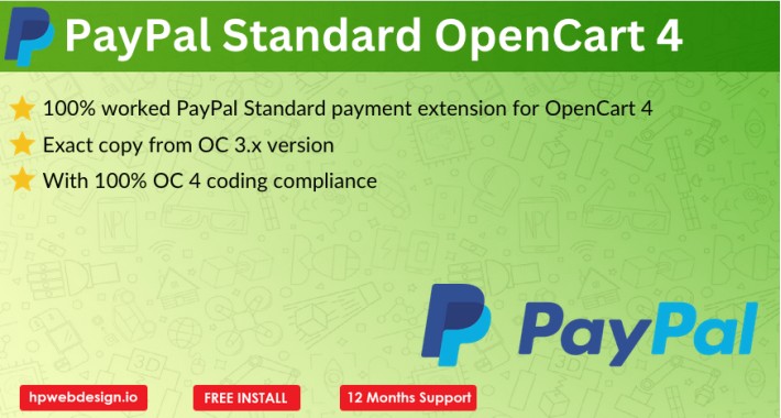 PayPal Standard for OpenCart 4