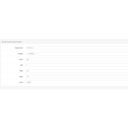 Opencart product random module for opencart