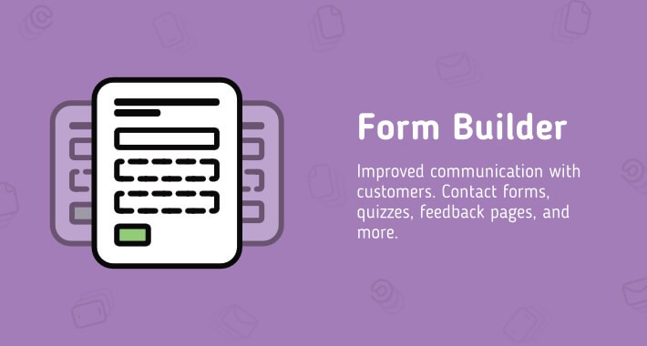 Contact, Feedback and Quizzes form builder