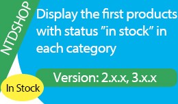 Display first products with status ”in stock..