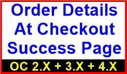 Order Details At Checkout Success Page