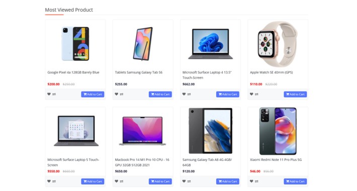 Most Viewed Product Module Opencart Free