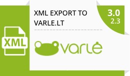 XML prekių eksportas į varle.lt / Product XML ..