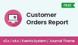 Customer Orders Report