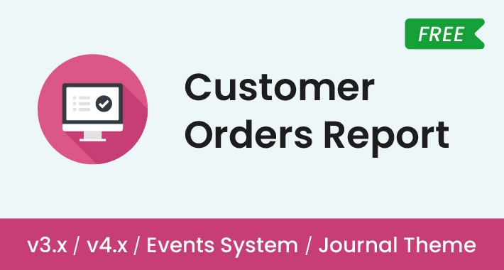 Customer Orders Report