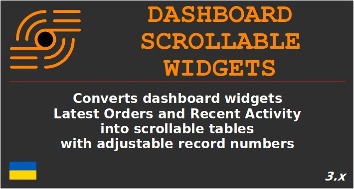 Dashboard Scrollable Widgets