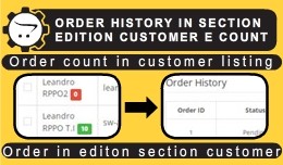 Customer Section with Order History - count in t..