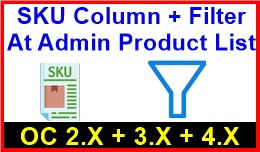 SKU Column + Filter At Admin Product List