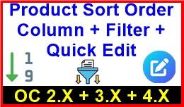 Product Sort Order Column + Filter + Quick Edit