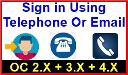 Sign in Using Telephone Or Email
