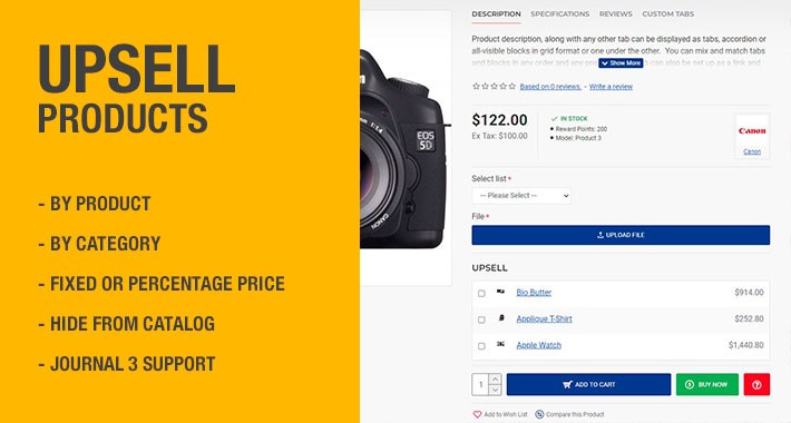 OpenCart - Upsell Products