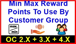 Min Max Reward Points To Use By Customer Group