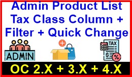 Admin Product List Tax Class Column + Filter + Q..