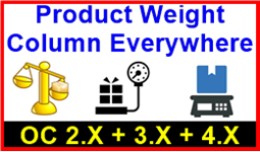 Product Weight Column Everywhere