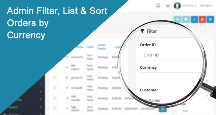 Admin Filter, List & Sort Orders by Currency