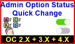 Admin Option Status Quick Change