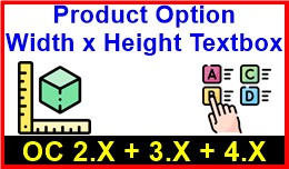 Product Option Width x Height Textbox