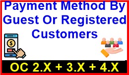Payment Method By Guest Or Registered Customers