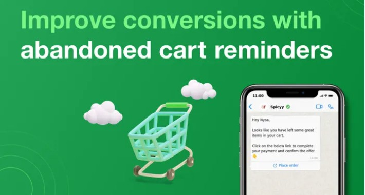 WhatsApp notifications for abandoned carts