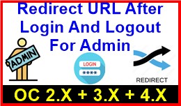 Redirect URL After Login And Logout For Admin