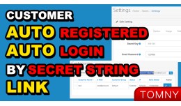 Customer Auto Registered and Login by Secret Str..