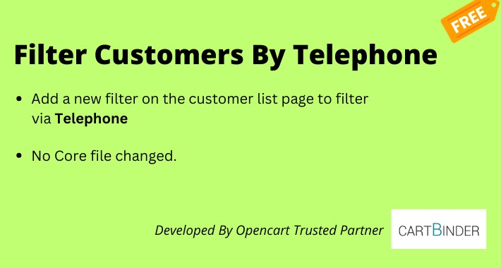 Filter By Telephone On The Customer List Page