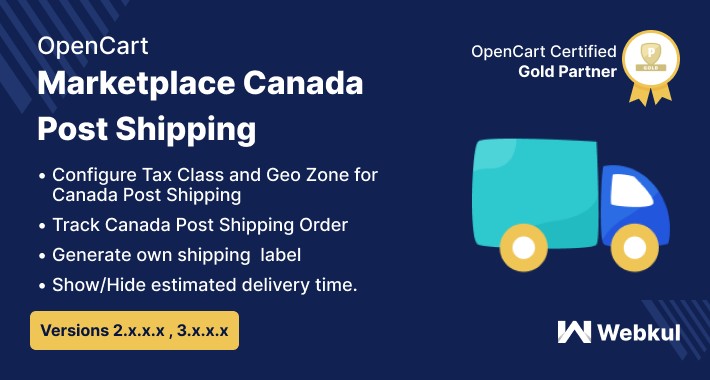 Opencart Multi Seller Marketplace Canada Post Shipping